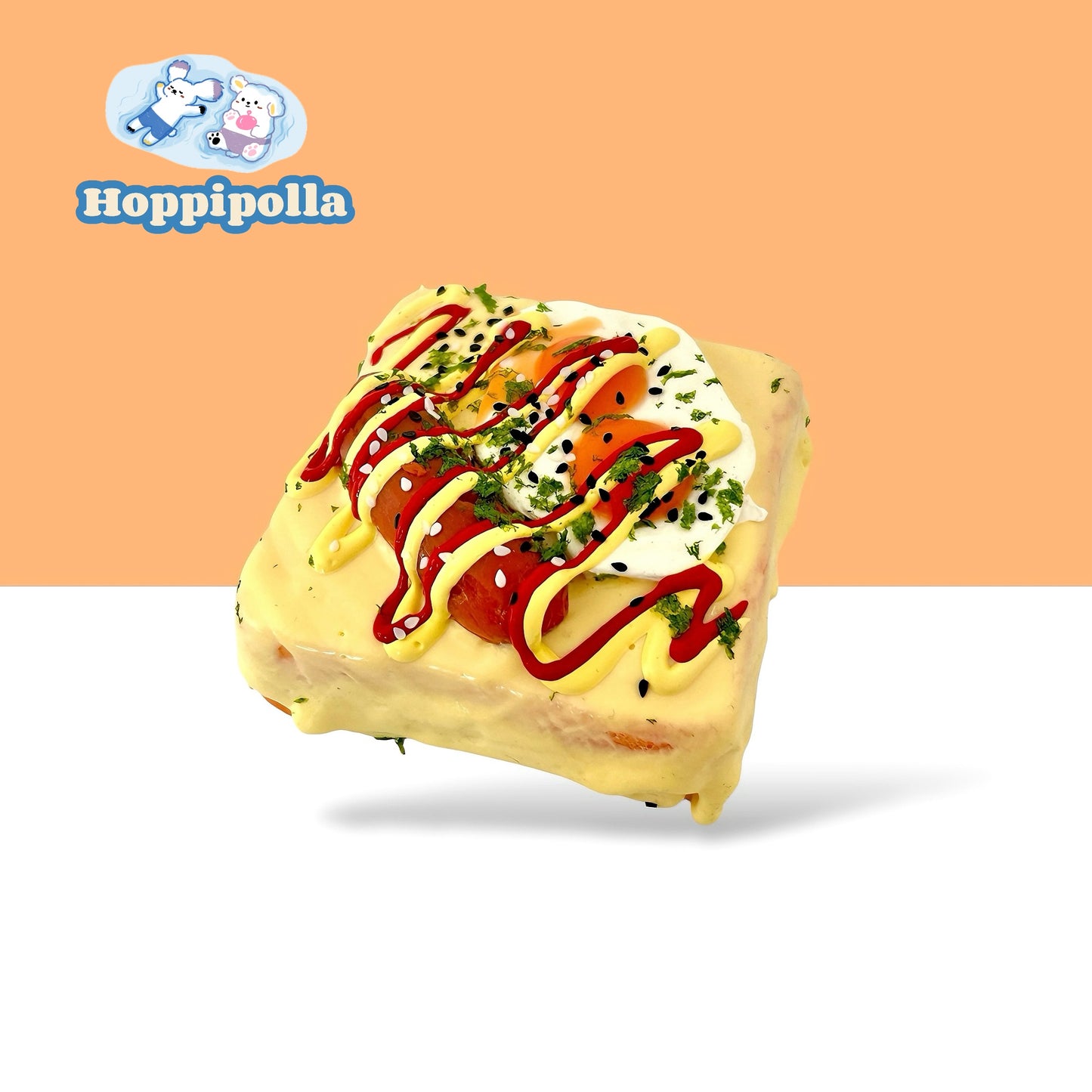 Sausage & Double Egg Toast Squishy-Hoppipolla